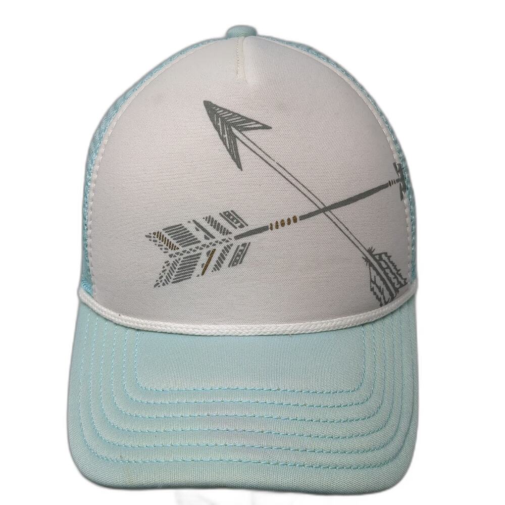 Pistil Trucker Hat Blue White One Size Crossed Arrows Mesh Rope Snapback